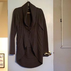 Elena Solano Olive Brown XL 1 button Cardigan